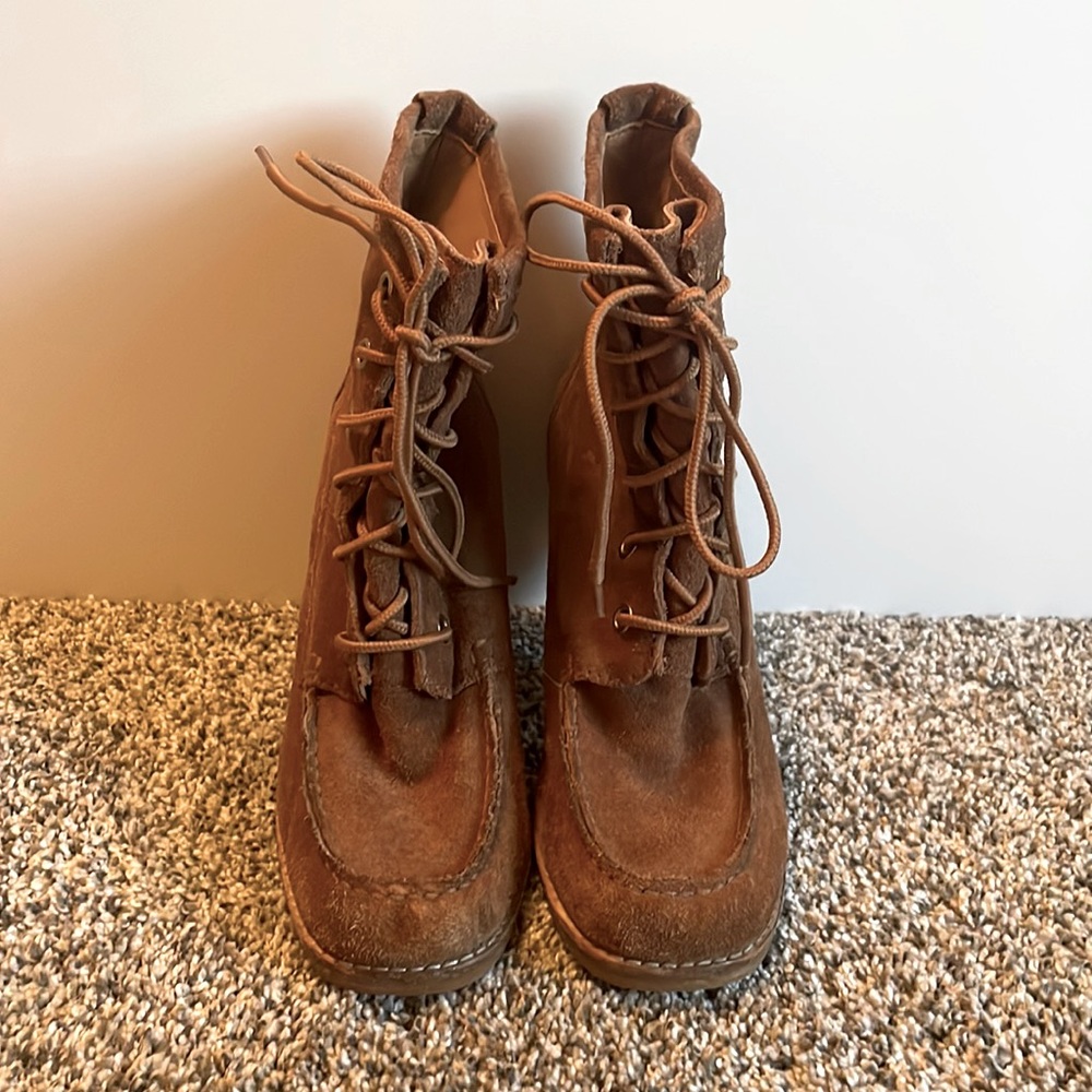 Michael Kors leather booties sz 6 camel color